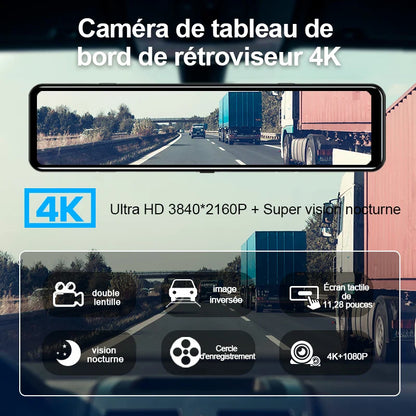 4K-Rückspiegelkamera mit GPS und Aufnahmefunktion