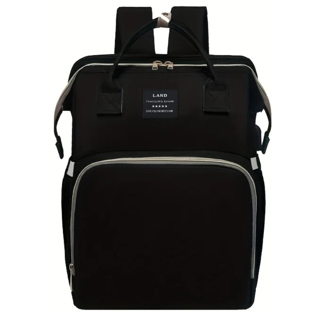 Wickeltasche mit Umbaufunktion, Reisebett und Kinderwagen