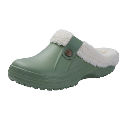 Unisex warme Hausschuhe aus Fell mit rutschfester Sohle