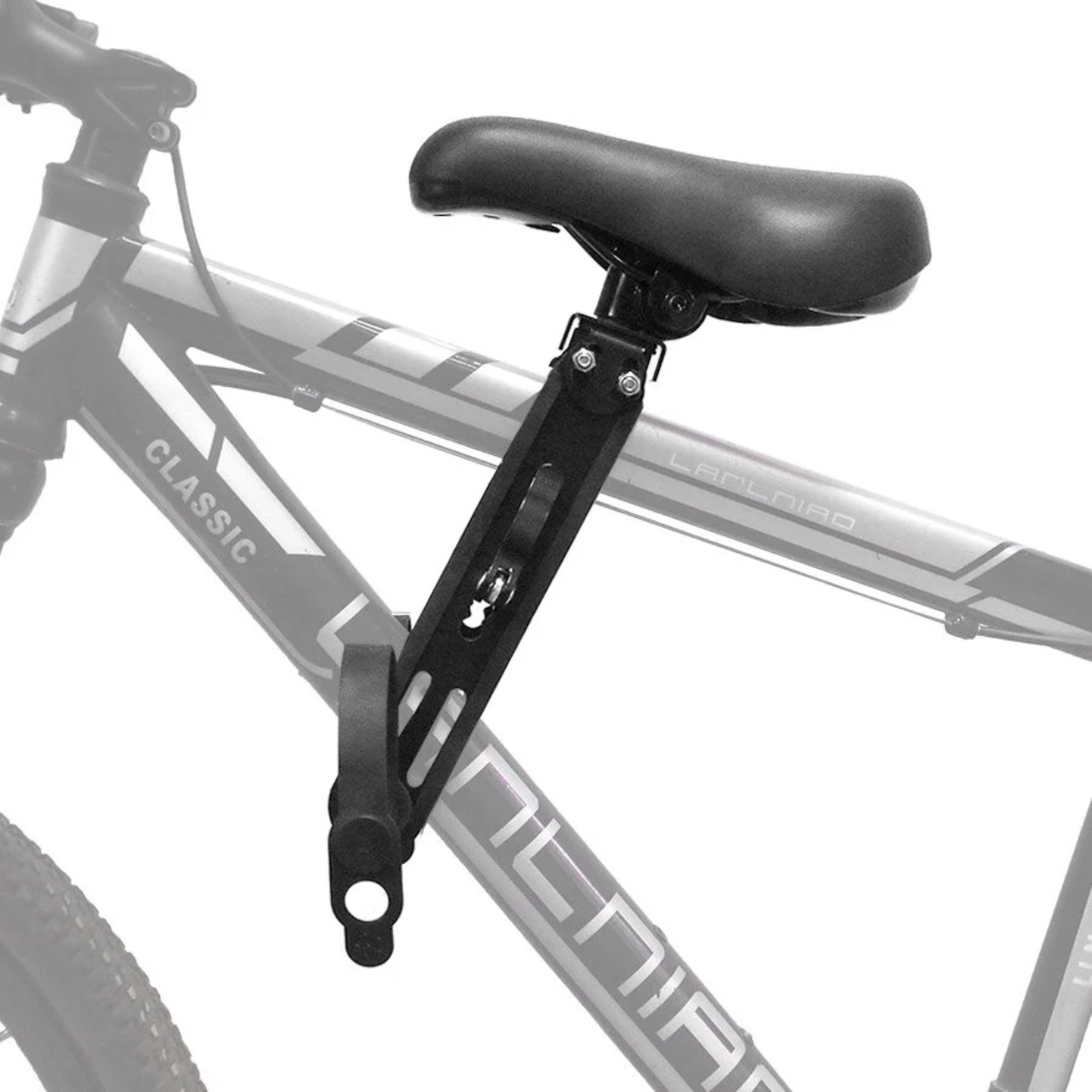 Kindersitz für Fahrrad mit vorderer Sicherheitsbefestigung