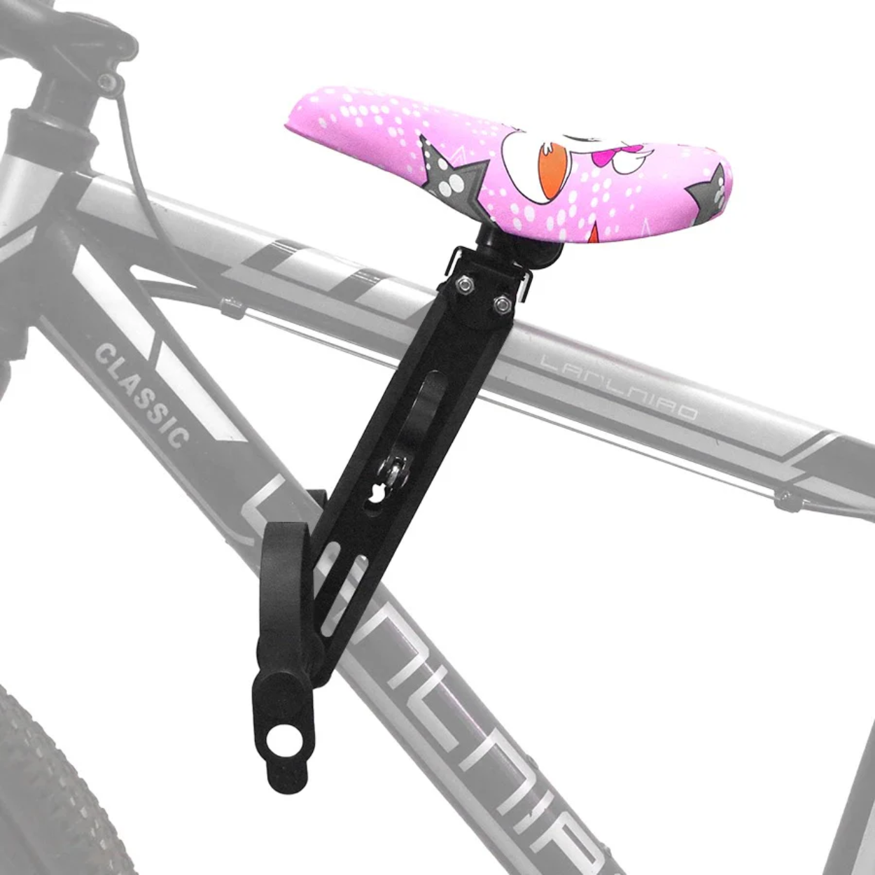 Kindersitz für Fahrrad mit vorderer Sicherheitsbefestigung