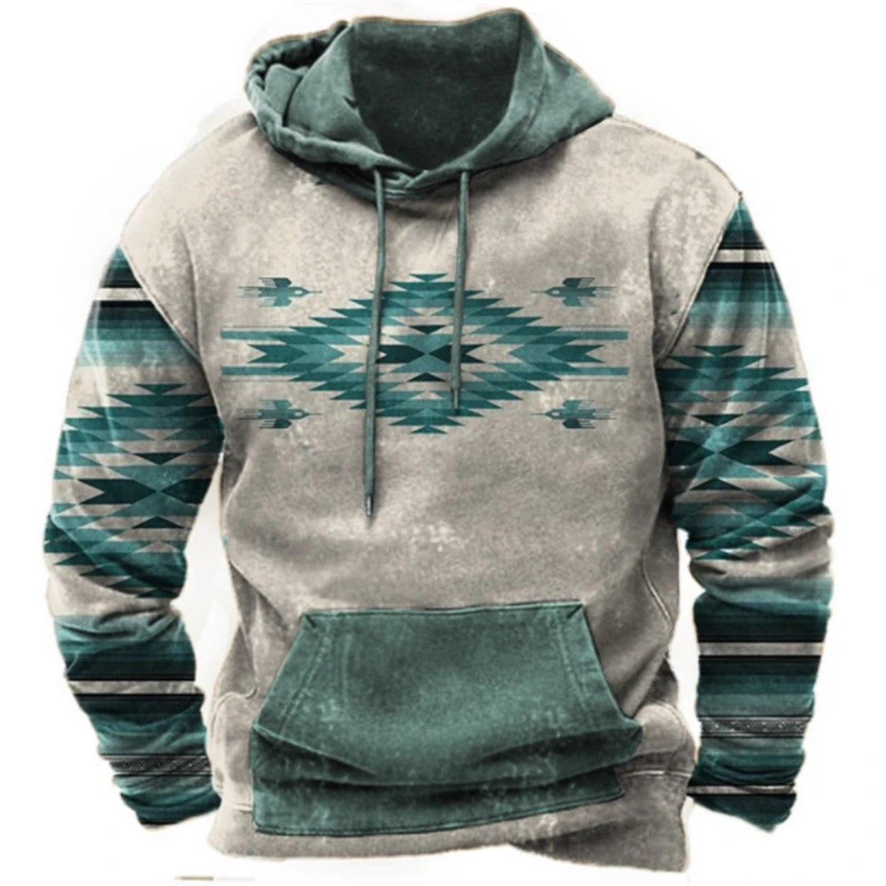 Bunter und bequemer Streetwear-Kapuzenpullover mit Aufdruck