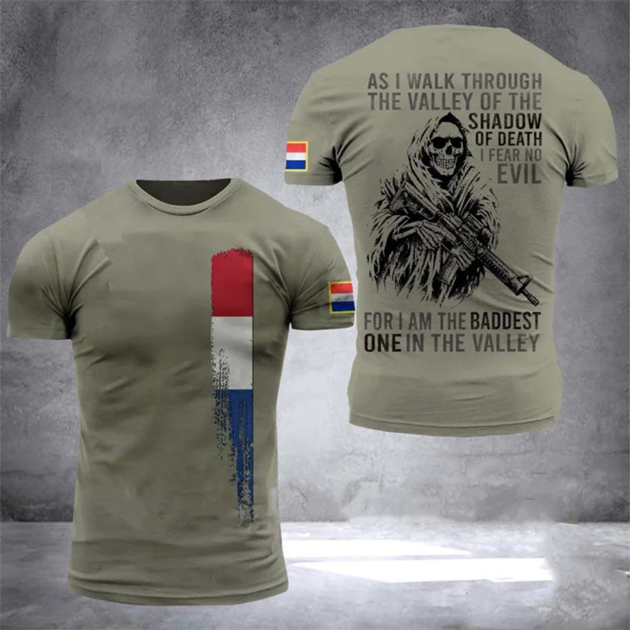 T-Shirt im Militär-Stil Tarnmuster für Herren