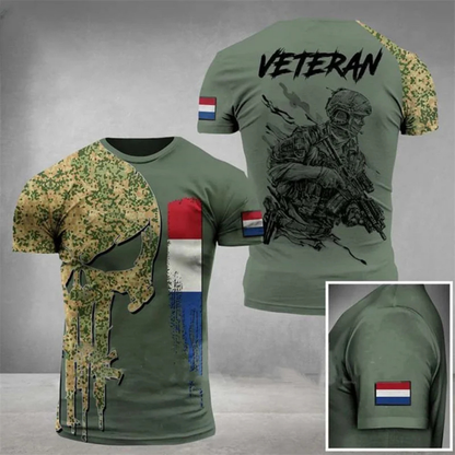 T-Shirt im Militär-Stil Tarnmuster für Herren