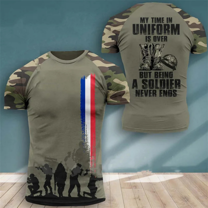 T-Shirt im Militär-Stil Tarnmuster für Herren
