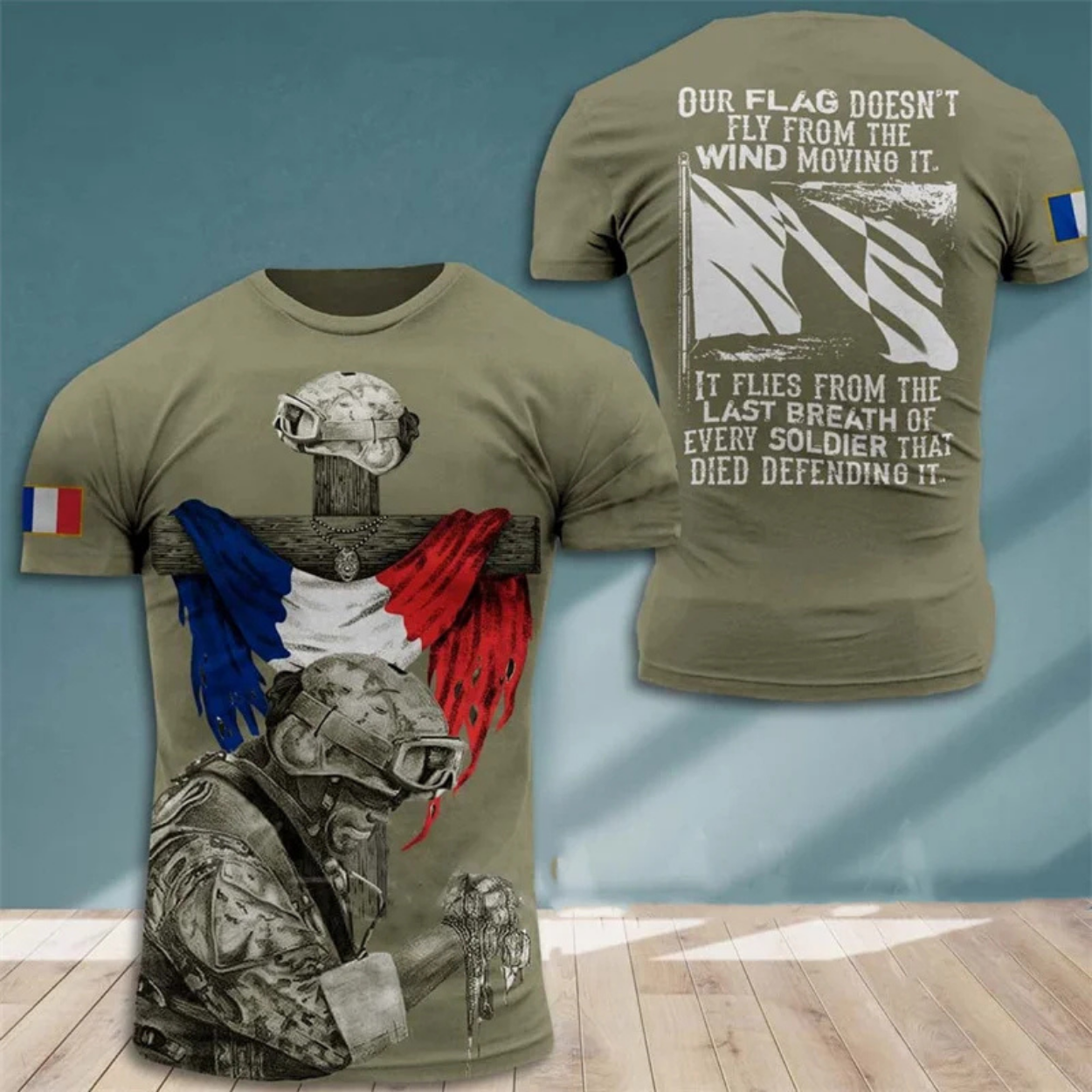 T-Shirt im Militär-Stil Tarnmuster für Herren