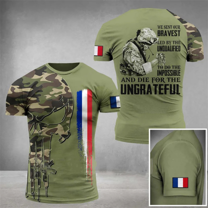 T-Shirt im Militär-Stil Tarnmuster für Herren