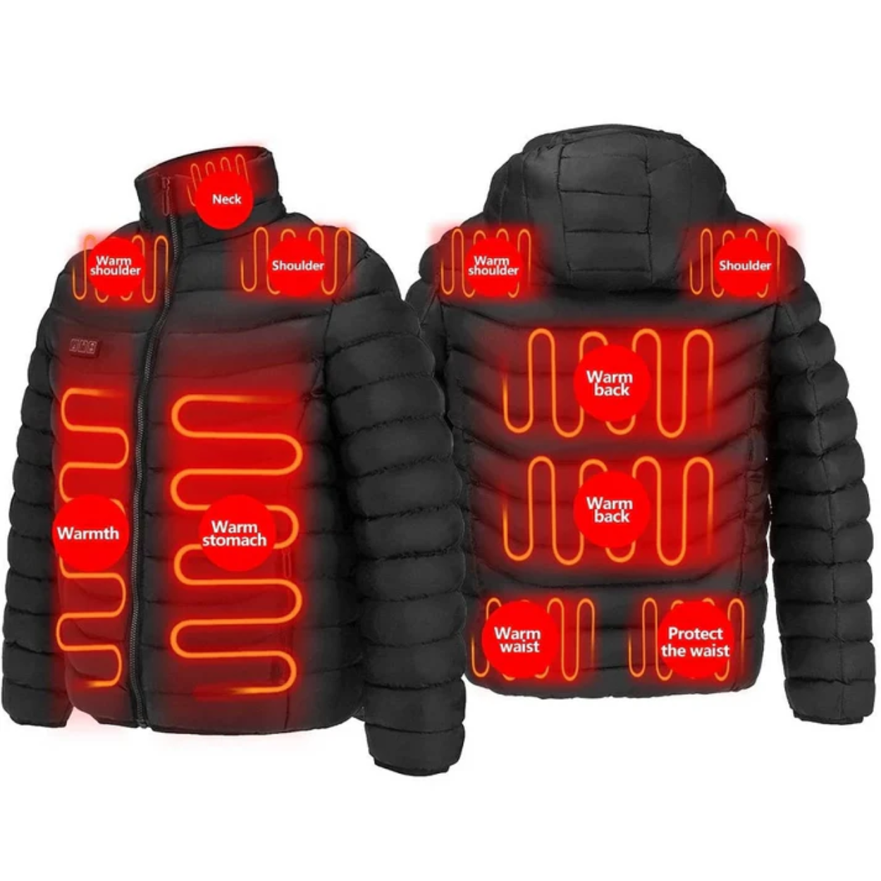 Wendbare elektrische Heizjacke für Damen und Herren