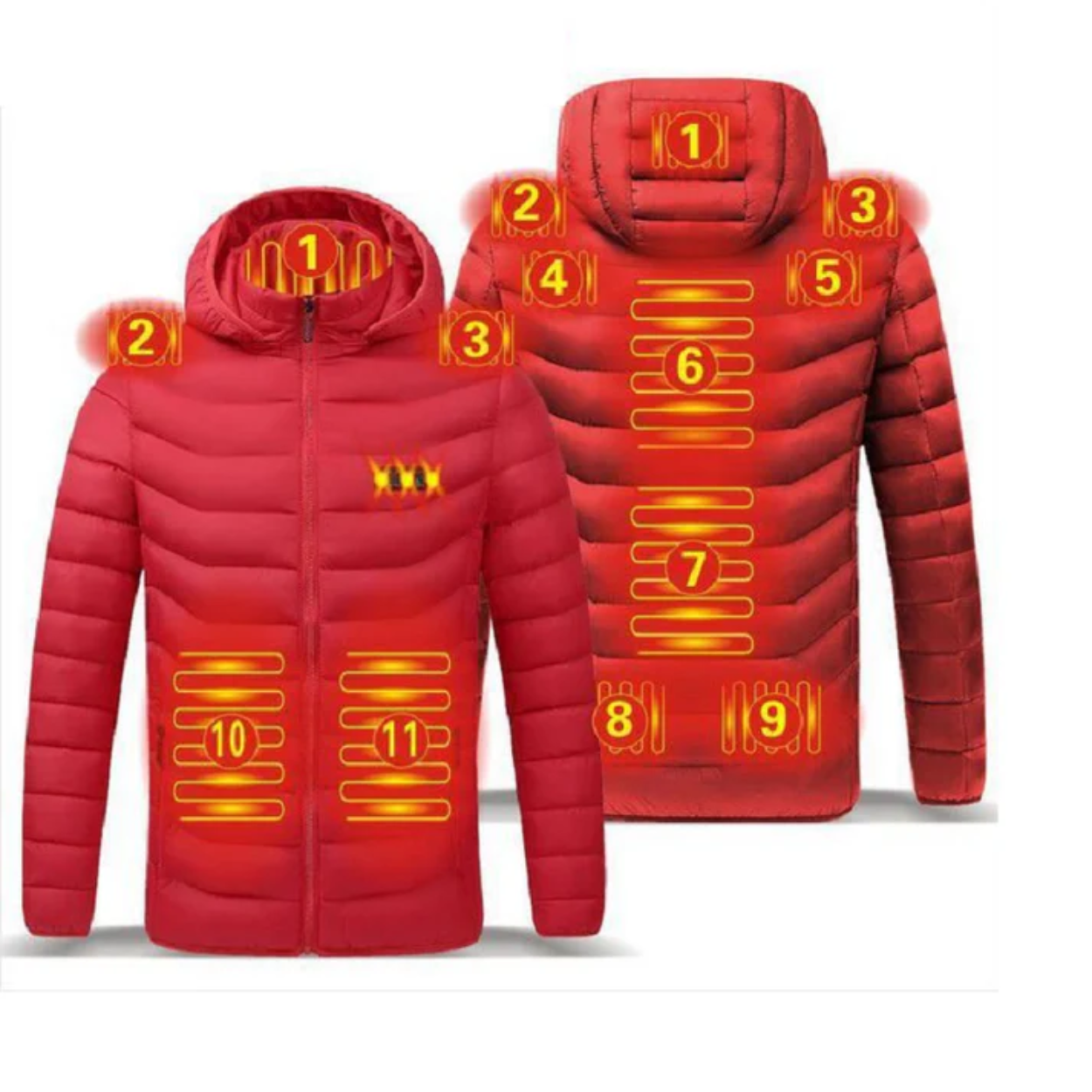 Veste Chauffante Électrique 11 Zones de Chaleur Réglable - Marcherelle