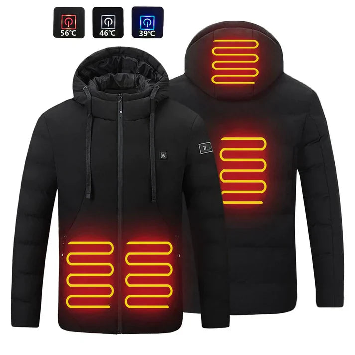 Elektrische Warme Jacke mit 4 Einstellbaren Wärmebereichen
