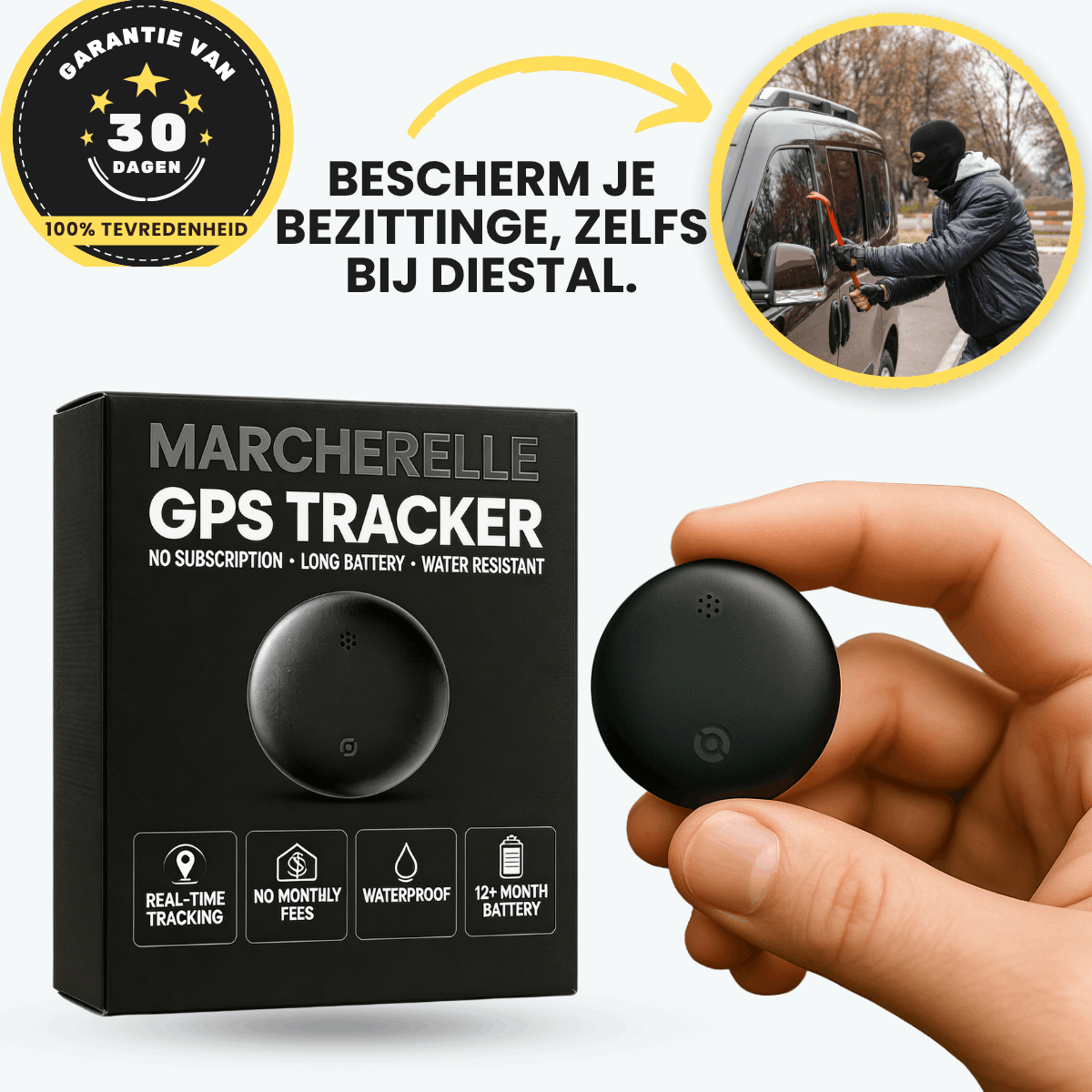 Marcherelle - GPS-Tracker ohne Abonnement | Kompatibel mit Android & iOS