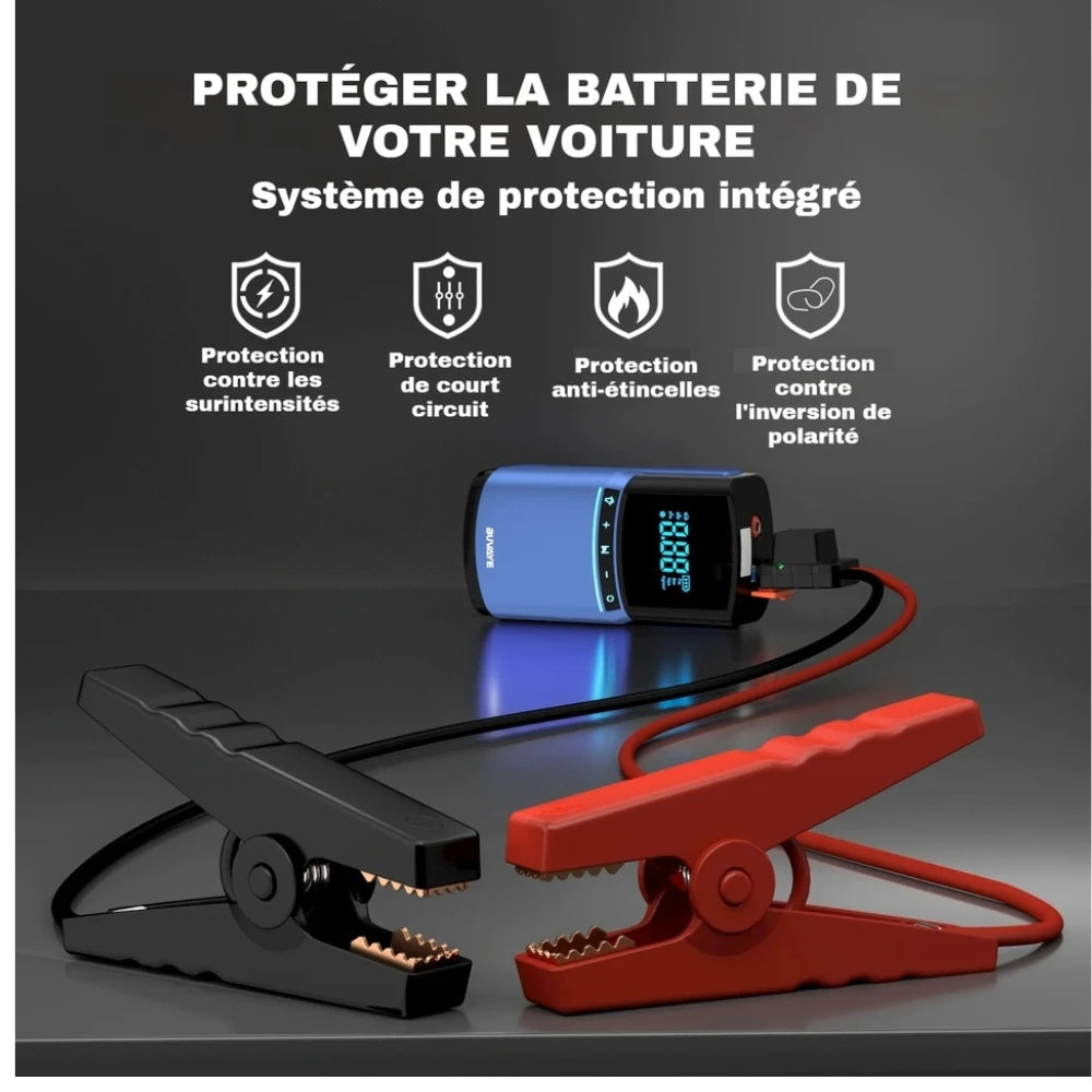 Leistungsstarker und kompakter Kompressor und Batterielade-Booster