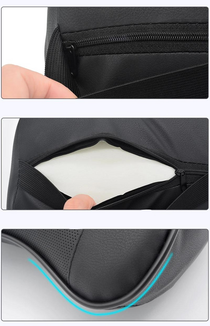 Ledersitzkissen fürs Auto mit Verstellbarer Kopfstütze