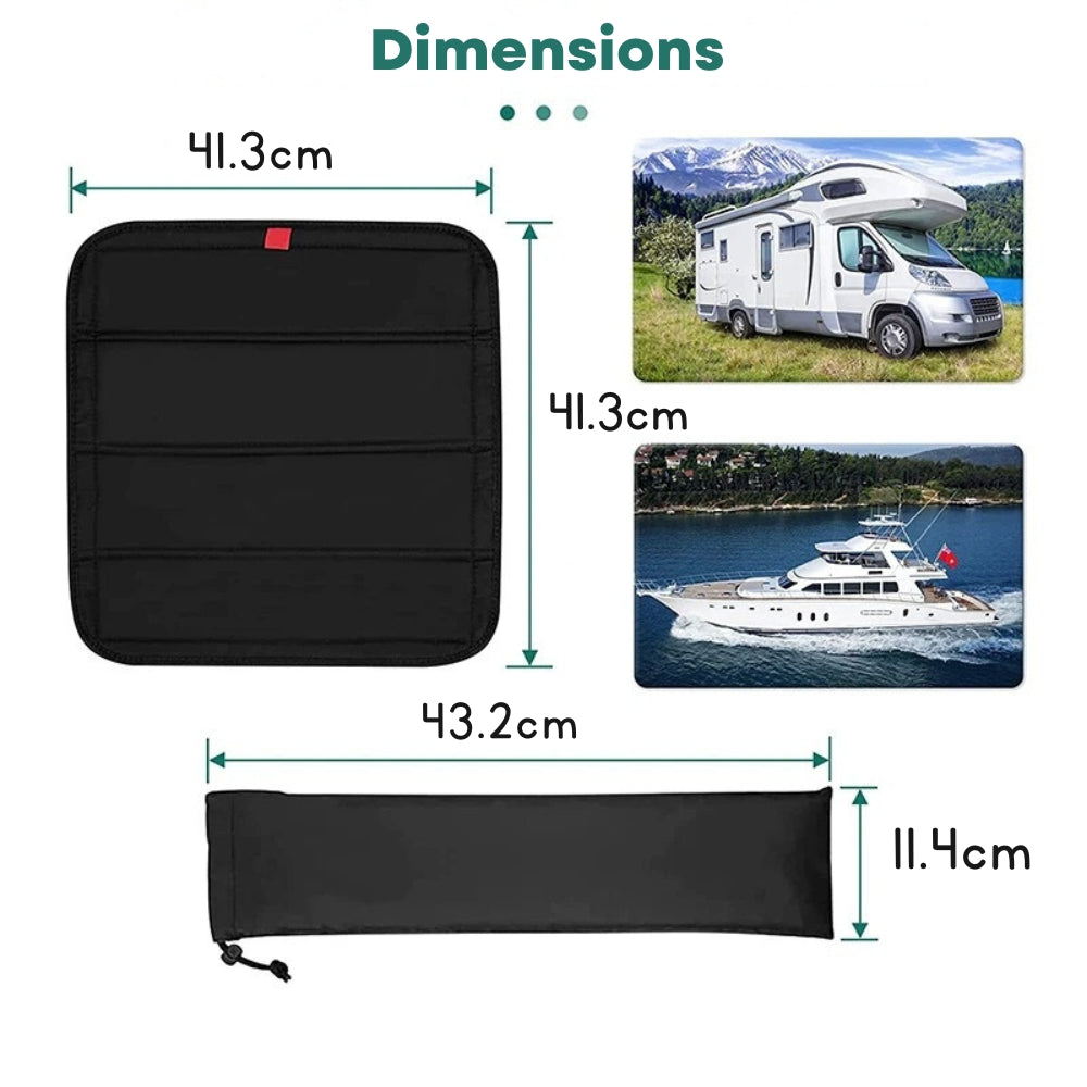 Elegantes und aufrollbares Fensterrollo für Wohnwagen