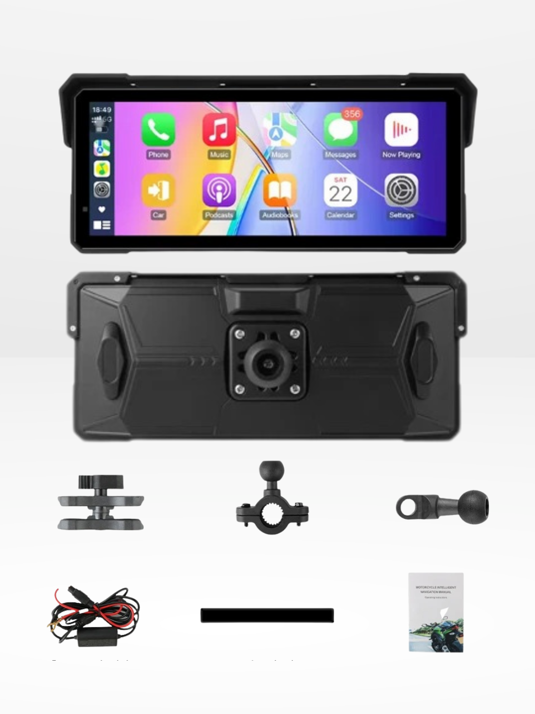 Wasserdichter und Universeller Motorrad-GPS-Bildschirm für CarPlay