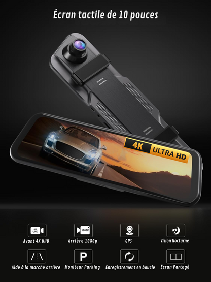 4K Rückspiegel-Kamera vorne/hinten mit CarPlay und Aufnahme