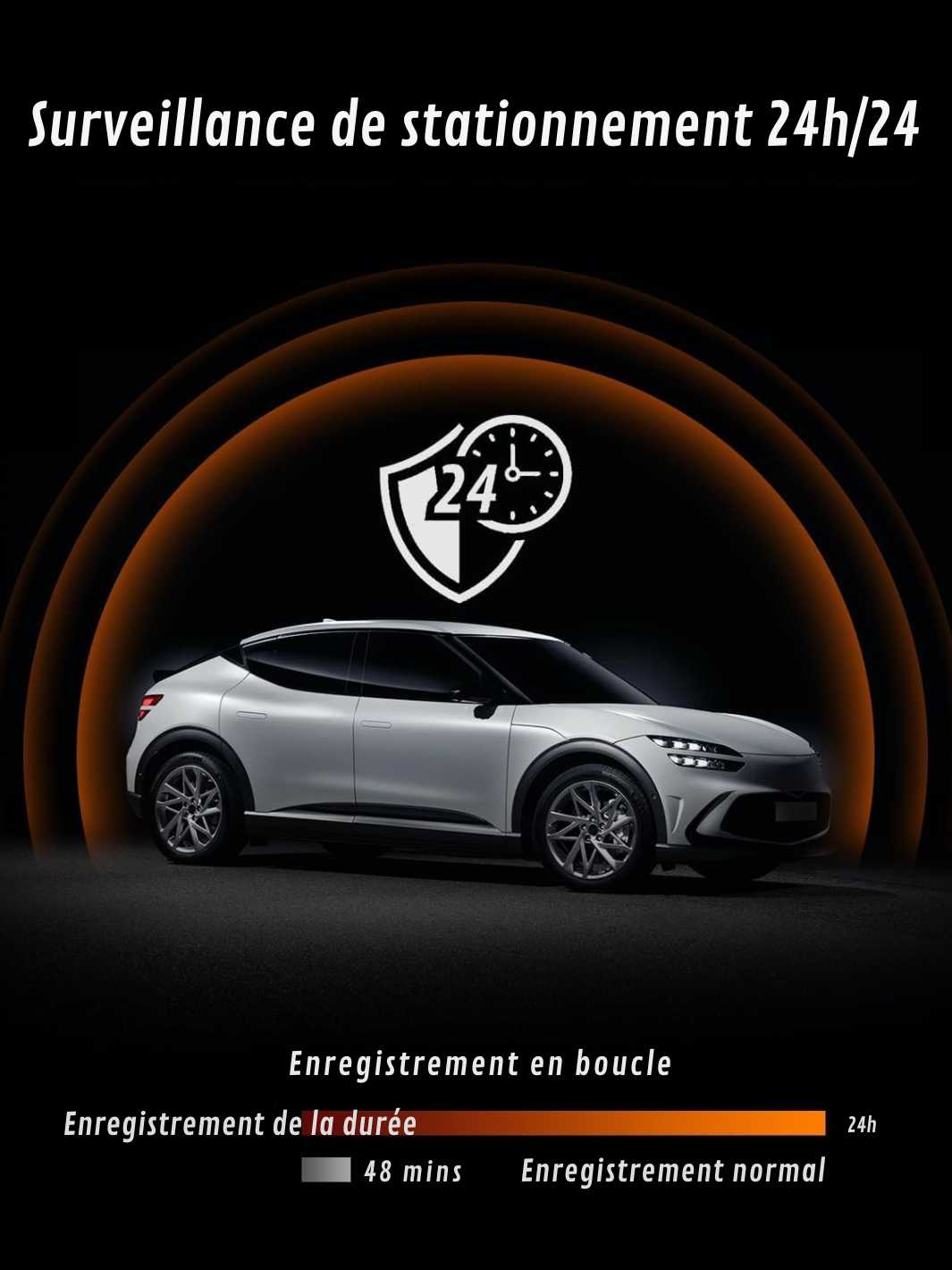 4K Rückspiegel-Kamera vorne/hinten mit CarPlay und Aufnahme