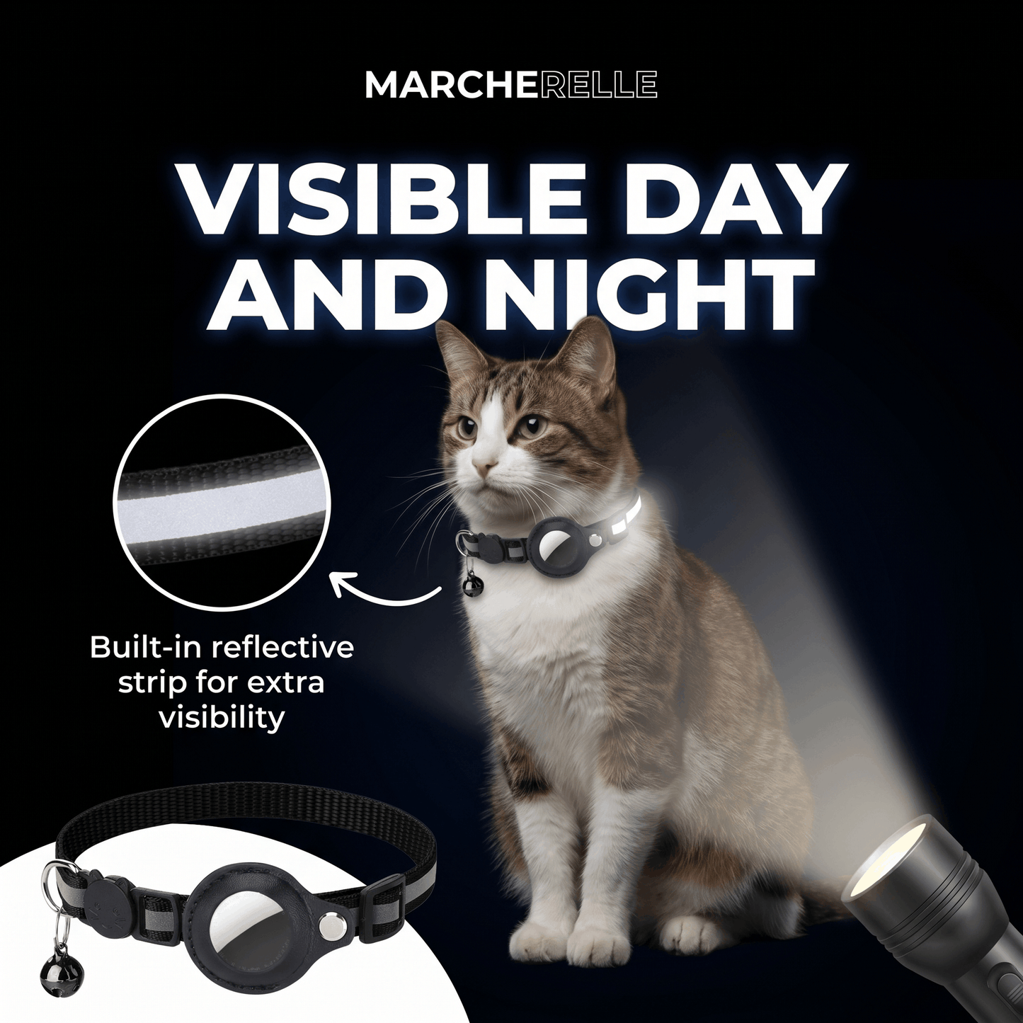 Macherelle™ – GPS-Katzenhalsband ohne Abonnement | Kompatibel mit iOS & Android