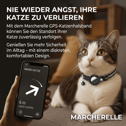 Macherelle™ – GPS-Halsband für Katzen Kein Abonnement | Kompatibel mit iOS & Android