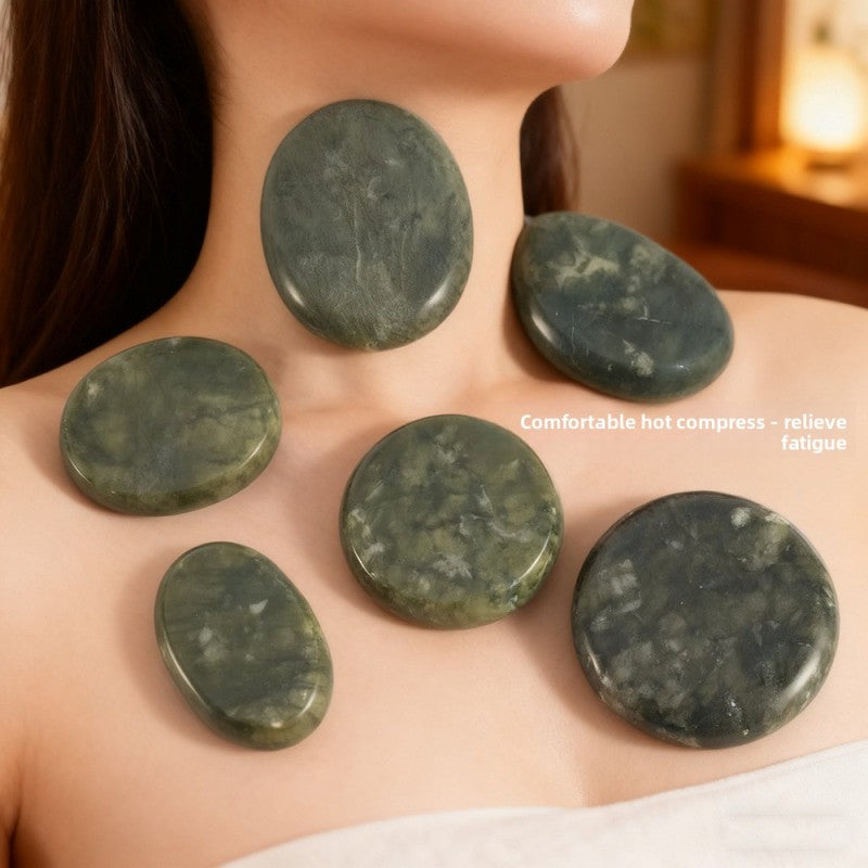 Warme Massage-Steine aus natürlichem Jade