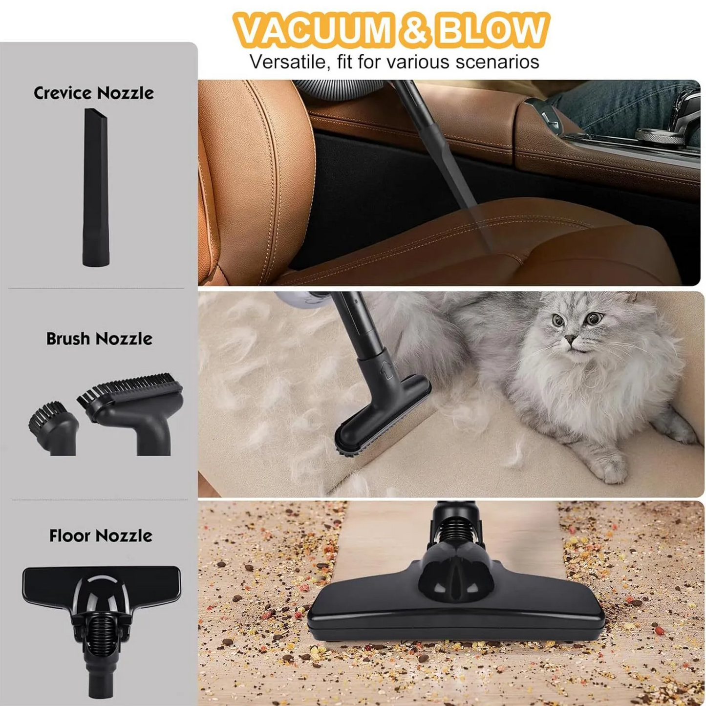 Marcherelle™ – Leistungsstarker Kabelloser Staubsauger für Vielseitige Reinigung