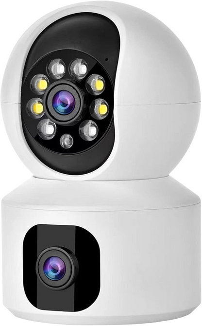 Marcherelle™ – WLAN-Sicherheitskamera mit Doppelobjektiv und HD-Sicht