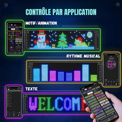 Personalisierbares und einstellbares LED-Autopanel