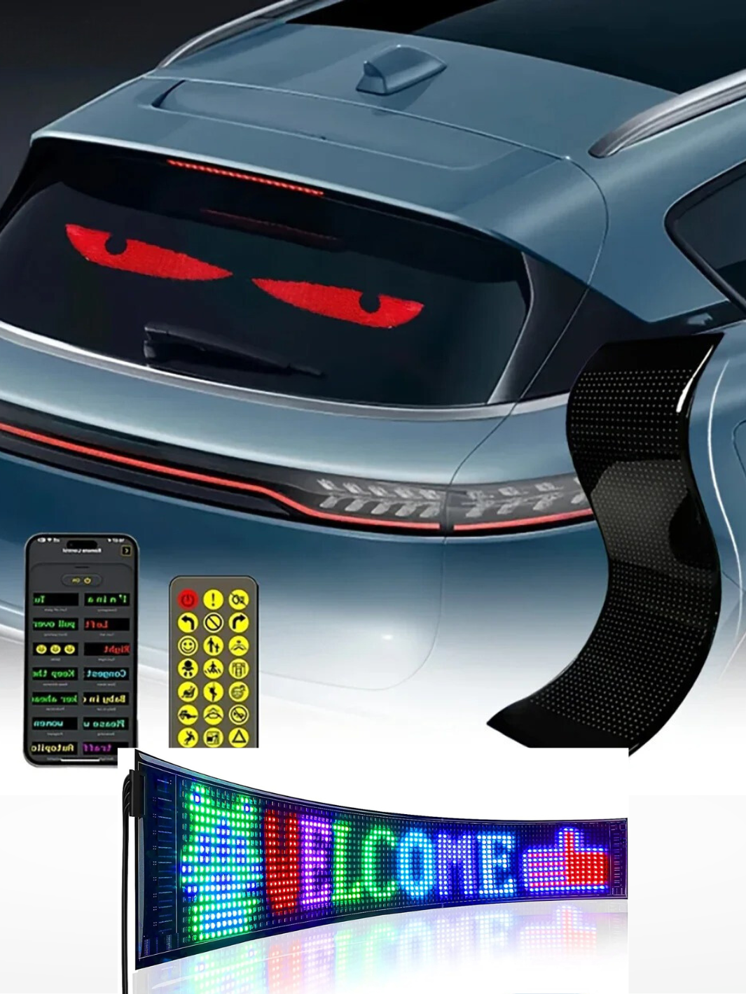 Personalisierbares und einstellbares LED-Autopanel