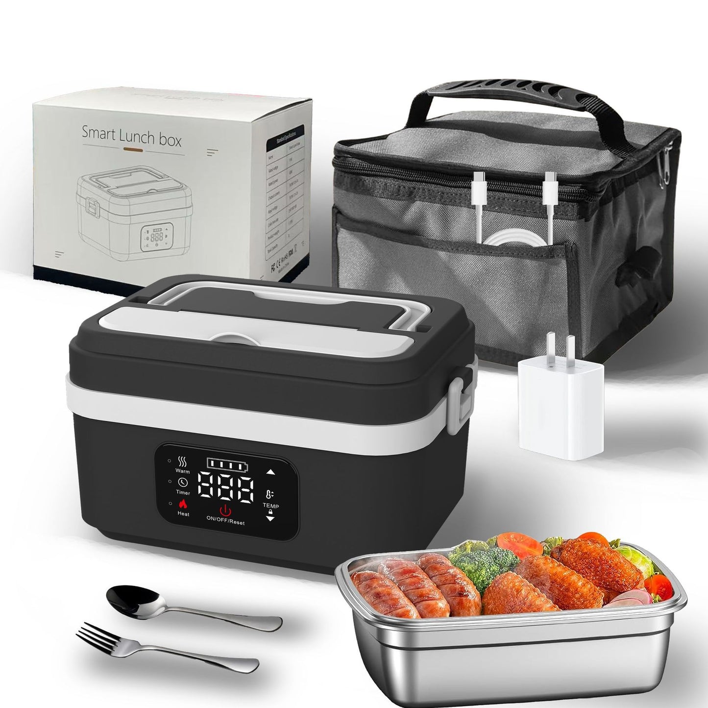Tragbare Edelstahl-Wärmebox für das Mittagessen